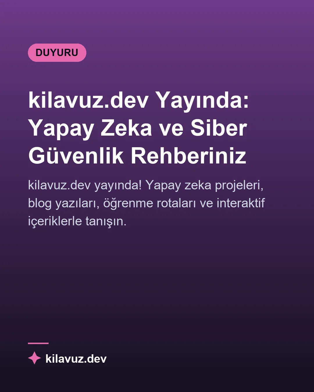 kılavuz.dev Yayında: Yapay Zeka Merkezli Teknoloji Rehberiniz